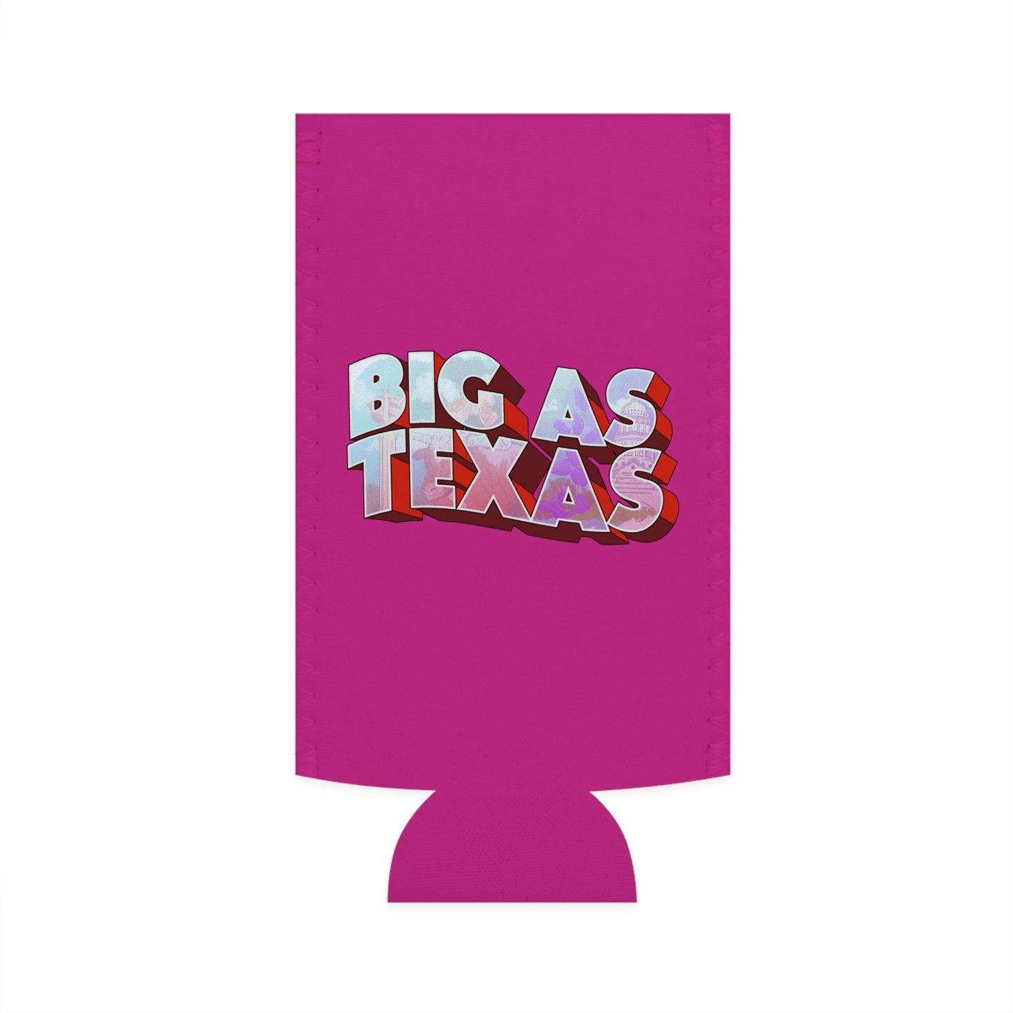 Big As Texas Logo Slim Can Cooler
